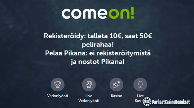 Comeon rekisteröinti